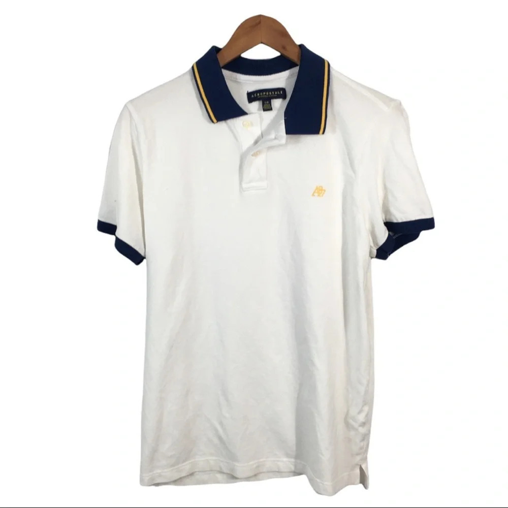 PO239 Aeropostale Preppy Pique Polo Shirt L